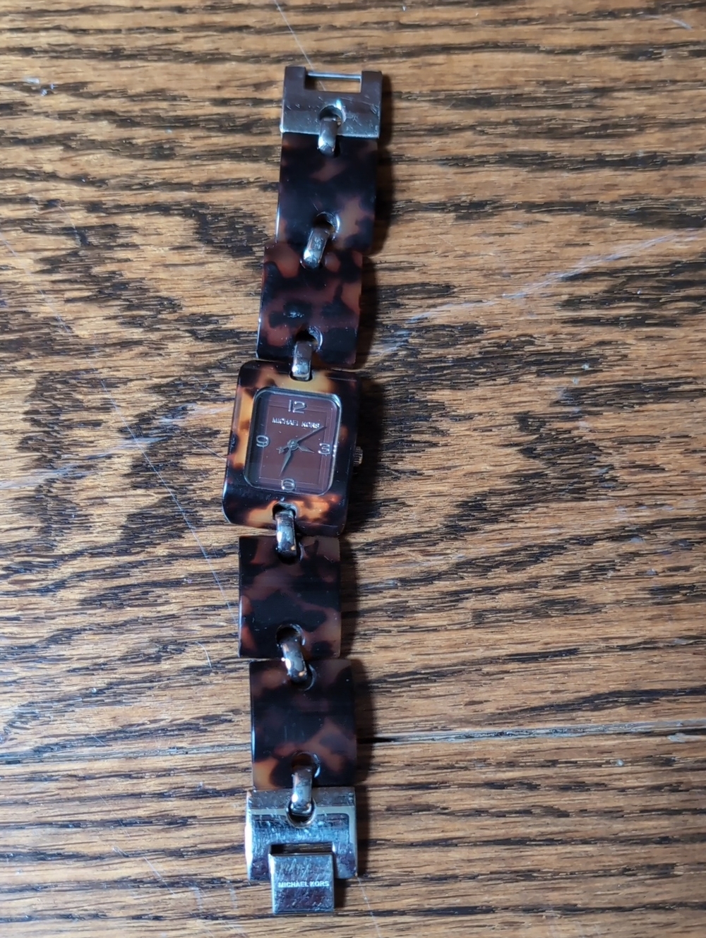 Michael Kors Tortoiseshell Link Watch in Brown and Black